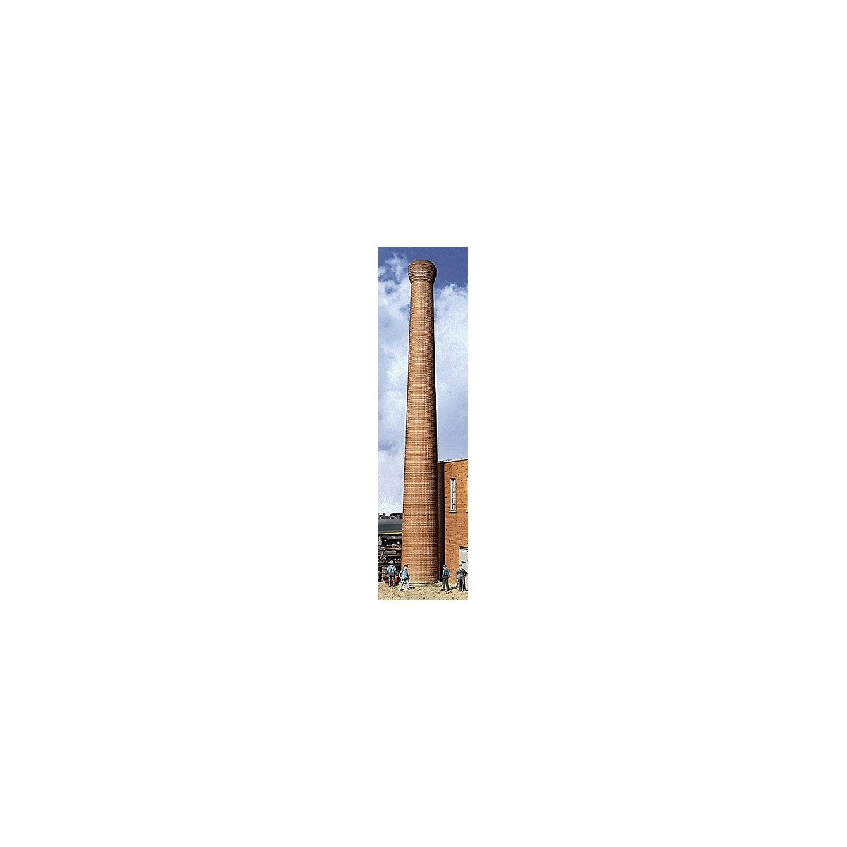 One-Piece Brick Smokestack -- pkg(2) - Assembled - 1-1/4 x 10-1/4′ 3.2 x 25.7cm, HO, Walthers Cornerstone 3728