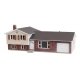 Split-Level House -- Kit - 4 x 2-1/4 x 1-1/2′ 10.2 x 5.7 x 3.8cm, N, Walthers Cornerstone 3840