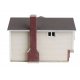 Split-Level House -- Kit - 4 x 2-1/4 x 1-1/2′ 10.2 x 5.7 x 3.8cm, N, Walthers Cornerstone 3840