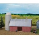 Meadowhead Barn and Silo -- Kit, N, Walthers Cornerstone 3892