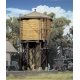 Wood Water Tank - Built-ups -- Assembled - Yellow Ochre - 3-1/2 x 3-7/8 x 6-5/8′ 8.7 x 9.6 , HO, Walthers Cornerstone 2813