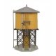 Wood Water Tank - Built-ups -- Assembled - Yellow Ochre - 3-1/2 x 3-7/8 x 6-5/8′ 8.7 x 9.6 , HO, Walthers Cornerstone 2813