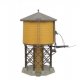 Wood Water Tank - Built-ups -- Assembled - Yellow Ochre - 3-1/2 x 3-7/8 x 6-5/8′ 8.7 x 9.6 , HO, Walthers Cornerstone 2813
