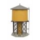 Wood Water Tank - Built-ups -- Assembled - Yellow Ochre - 3-1/2 x 3-7/8 x 6-5/8′ 8.7 x 9.6 , HO, Walthers Cornerstone 2813