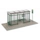 Modern Bus Shelter -- Kit with Accessories, HO, Walthers Cornerstone 3552