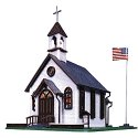 Town Church -- Kit - 5 x 6′ 12.8 x 15.3cm, HO, Life-Like Products 1350