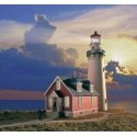 Rocky Point Lighthouse -- Kit - 3 x 8-1/8 x 8-7/8′ 7.5 x 20.3 x 22.8cm, HO, Walthers Cornerstone 3663