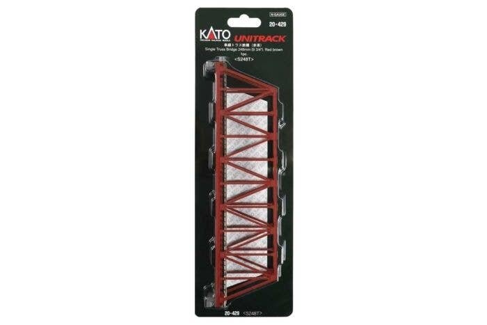 Single-Track Truss Bridge - Unitrack -- Reddish Brown 9-3/4′ 24.8cm, N, Kato USA Inc 20429