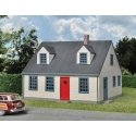 Cape Cod House -- Kit - 4-1/4 x 3-5/8 x 3′ 10.7 x 9.2 x 7.6cm, HO, Walthers Cornerstone 3776