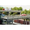 Vintage Highway Overpass -- Includes Pier - Kit - Scale 50′ 15.2m, HO, Rix Products 102