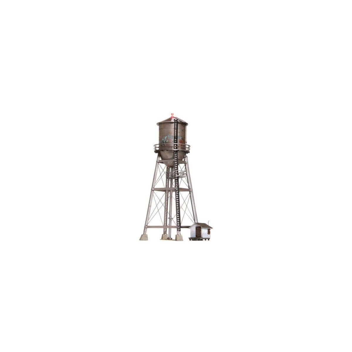 Rustic Water Tower - Built-&-Ready(R) Landmark Structures(R) -- Assembled - 3-15/16 x 4-27/32 x , HO, Woodland Scenics 5064