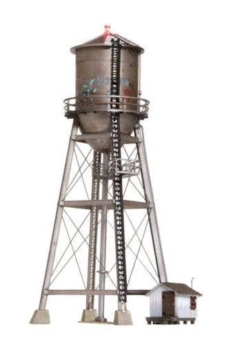 Rustic Water Tower - Built-&-Ready(R) Landmark Structures(R) -- Assembled - 3-15/16 x 4-27/32 x , HO, Woodland Scenics 5064