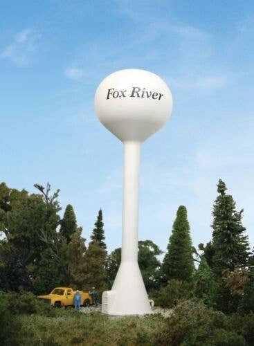 Modern Water Tower -- Kit - 9-1/2` 23.7 Tall x 3-1/8` 7.8cm Diameter, HO, Walthers Cornerstone 3528
