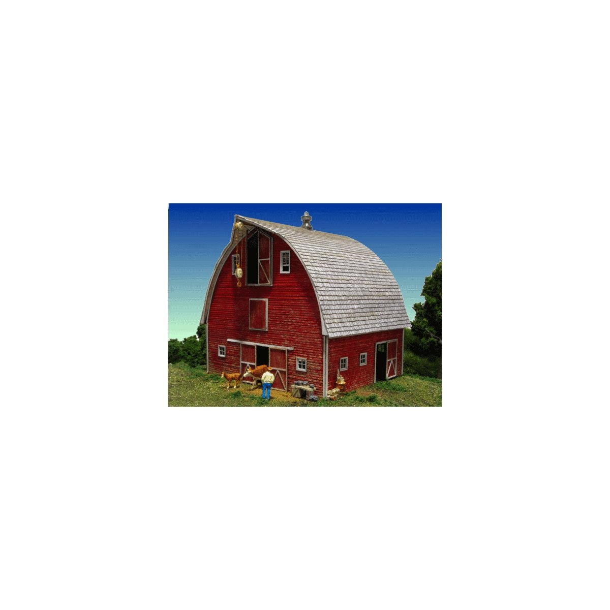 Bob`s Barn -- Kit - 5-1/4 x 4-1/2 x 5-3/8` 13.3 x 11.4 x 13.7cm, HO, Monroe Models 2211