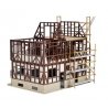Half-Timbered House Under Construction -- Kit - 4-3/4 x 3-15/16 x 4-1/2′ 12 x 10 x 11.5cm, HO, Vollmer Gmbh 46889