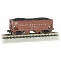 USRA 55-Ton 2-Bay Open Hopper w/Load - Ready to Run - Silver Series(R) -- Pennsylvania Railroad 705934 (Tuscan), N, Bachmann Ind