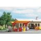 Minol Gas Station -- Laser-Cut Kit - 2-15/16 x 2-5/16 x 1-9/16′ 7.4 x 5.9 x 4cm, HO, Busch Gmbh & Co Kg 1917