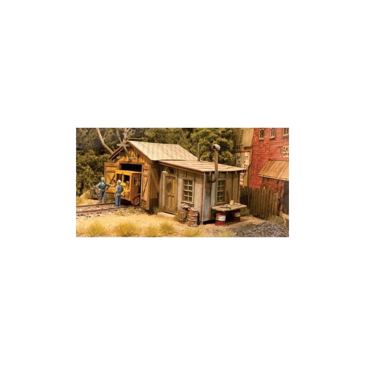 Cranberry Yard Handcar Shed -- Laser-Cut Wood Kit, HO, Bar Mills LLC 362