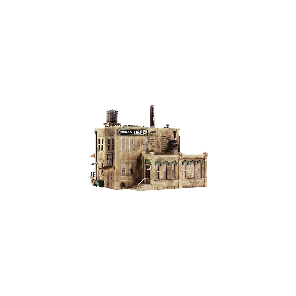 Sicken Tire Company - Landmark Structures(R) -- Kit - 3-9/16 x 3-1/8′ 9 x 8cm, N, Woodland Scenics 5204