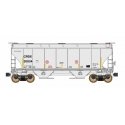 Trinity 3281 2-Bay Covered Hopper - Ready to Run -- Chicago Rail Leasing CRDX (gray, yellow Conspicuity Markings), N, Intermount