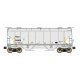 Trinity 3281 2-Bay Covered Hopper - Ready to Run -- Trinity Industries Leasing TILX (gray, yellow Conspicuity Markings), N, Inte