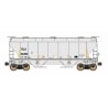 Trinity 3281 2-Bay Covered Hopper - Ready to Run -- Trinity Industries Leasing TILX (gray, yellow Conspicuity Markings), N, Inte