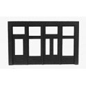 20′ Front Store Wall -- With Flush Entry, HO, Smalltown USA 2