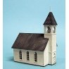 Wood Frame Church -- Kit - 4-7/8 x 3 x 6-1/2′ 12.2 x 7.5 x 16.2cm, HO, Blair Line 169
