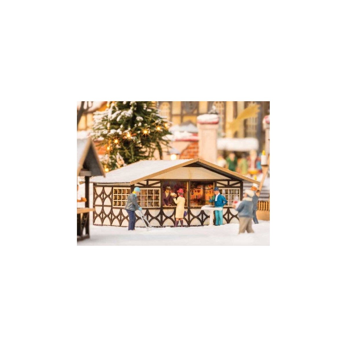 Christmas Market Stall -- Laser-Cut Wood Kit, N, Noch Gmbh & Co 14682
