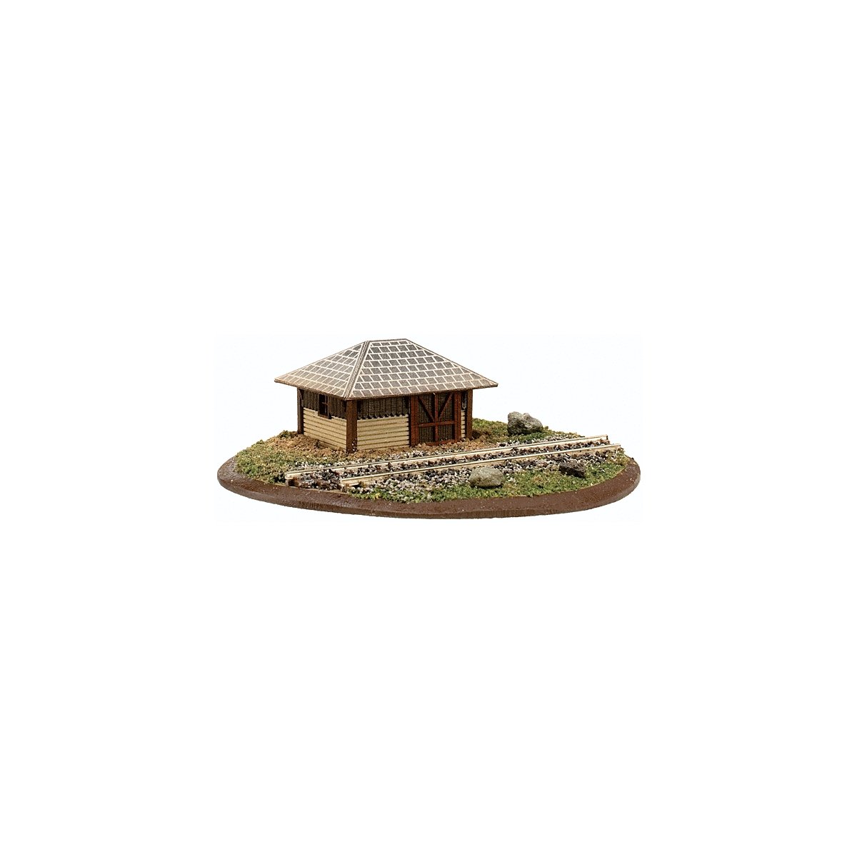 Section House - Kit (Laser-Cut Wood) -- 1-1/4 x 1 x 1′ 3.2 x 2.5 x 2.5cm, N, Atlas Model Railroad Co. 4001014