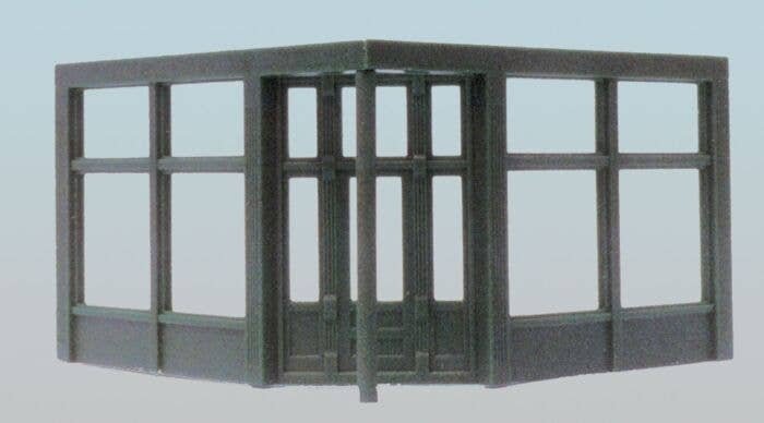 20′ Front Store Wall -- With Corner Entry, HO, Smalltown USA 3