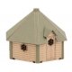 Hexagonal Garden Sauna -- Laser-Cut Wood Kit - 2-3/16 x 1-15/16 x 1-1/2′ 5.6 x 4.9 x 3.9cm, HO, Faller Gmbh 180310