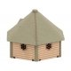 Hexagonal Garden Sauna -- Laser-Cut Wood Kit - 2-3/16 x 1-15/16 x 1-1/2′ 5.6 x 4.9 x 3.9cm, HO, Faller Gmbh 180310