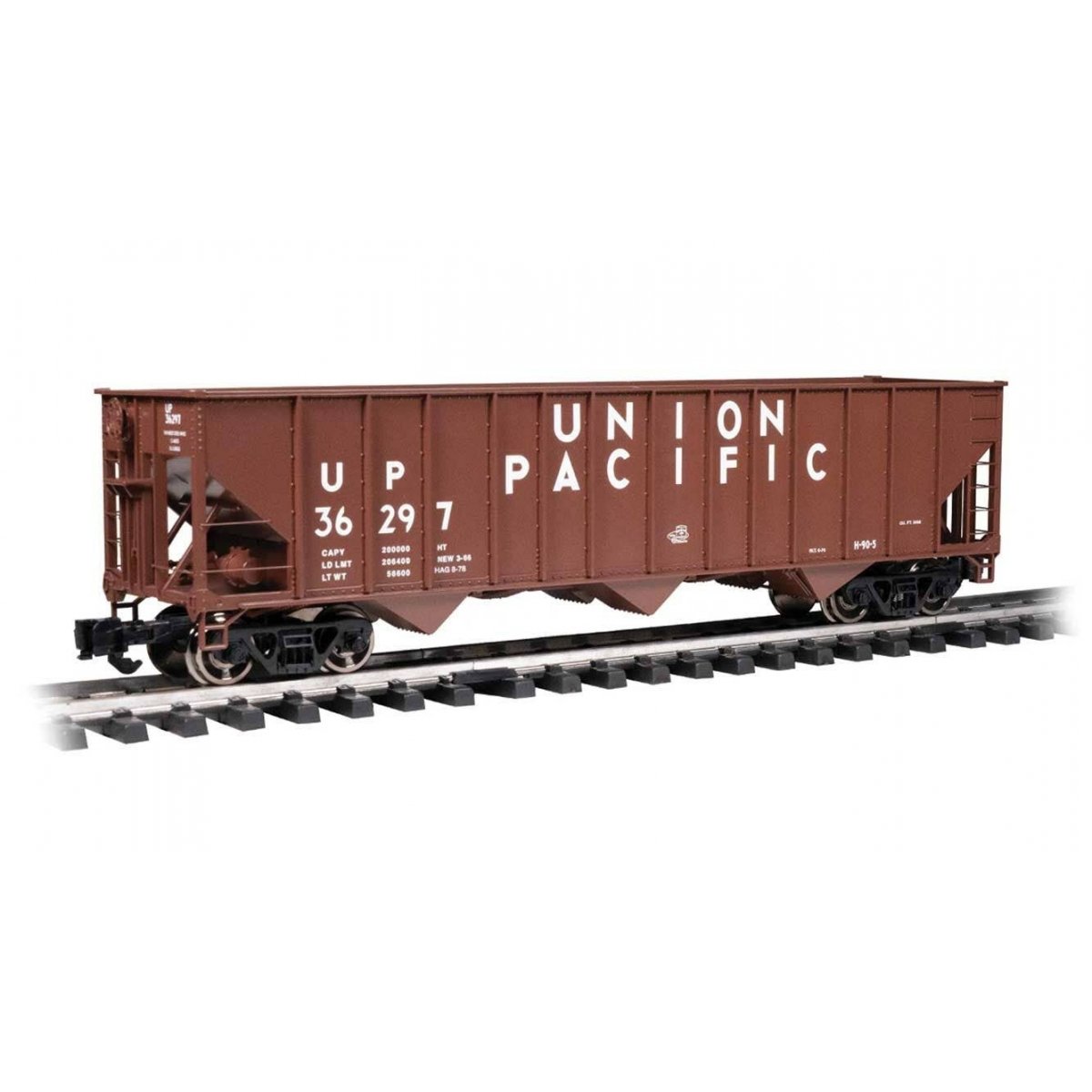 Bethlehem Steel 100-Ton 3-Bay Hopper - Ready to Run -- Union Pacific 36297 (Boxcar Red, white), G, Bachmann Industries 93654