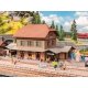 Honau Station and Loading Ramp -- Laser-Cut Kit - 11 x 6-5/16 x 5-7/8′ 28 x 16 x 15cm, HO, Noch Gmbh & Co 66007