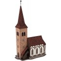 Church St. George with Bell Sound Unit -- Laser-Cut Kit - 6-7/16 x 3-7/16 x 9-15/16′ 16.4 x 8.8 , HO, Noch Gmbh & Co 66906