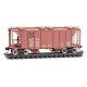 PS-2 2-Bay Covered Hopper - Ready to Run -- Santa Fe 82076 (Class GA-105, Boxcar Red), N, Micro Trains Line 9500051