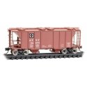 PS-2 2-Bay Covered Hopper - Ready to Run -- Santa Fe 82076 (Class GA-105, Boxcar Red), N, Micro Trains Line 9500051