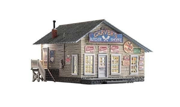 Carver′s Butcher Shoppe - Built-&-Ready(R) -- Assembled, O, Woodland Scenics 5872