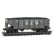 Class H-5 33′ 2-Bay Rib-Side Hopper - Ready to Run -- Norfolk & Western 125134 (Weathered, EX-VGN, black, NS Family Tree 5), N