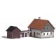 Weathered House with Addition -- Laser-Cut Kit - 8-7/8 x 5 x 4′ 22.5 x 12.8 x 10.1cm, HO, Busch Gmbh & Co Kg 1909