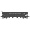 Class H21A 4-Bay Hopper - Ready to Run -- Pennsylvania Railroad (black, Plain Keystone), HO, Rapido Trains Inc 178009A