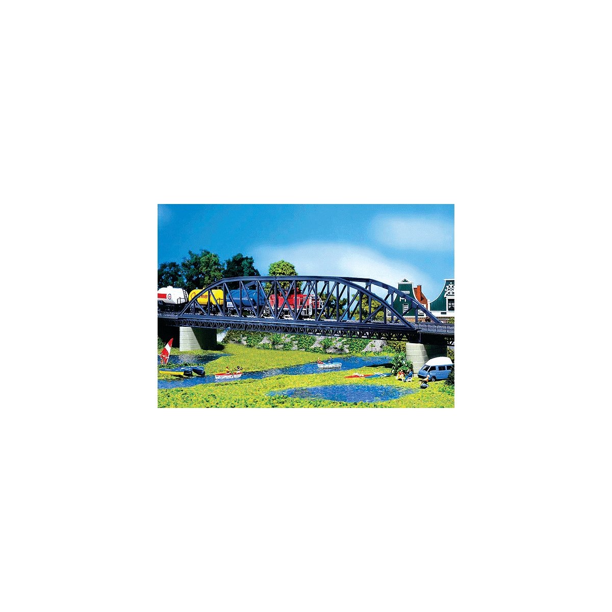 Arched Bridge -- 22-9/16′ 56.4cm Long, HO, Faller Gmbh 120482