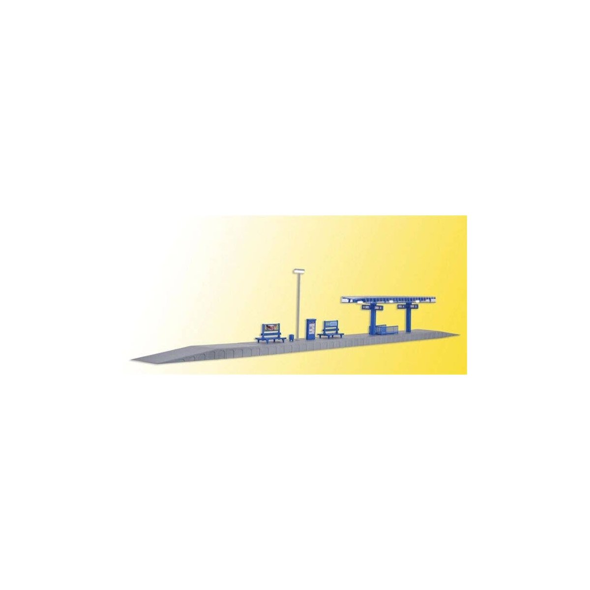 Modern Platform w/LED Lights -- Kit, HO, Kibri 39557