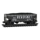 33′ 2-Bay Offset-Side Hopper - Ready to Run -- Reading 88030 (Class HTx, black, white, ACI Label), N, Micro Trains Line 550063