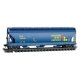 ACF 3-Bay Center Flow Covered Hopper with Elongated Hatches - Ready to Run -- Kansas City Southern 530049 (Ex-Golden West, blue,