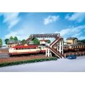 4-Track Concrete Footbridge -- 13-1/8′ 33 x 19.5cm, HO, Faller Gmbh 120179