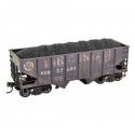 USRA 55-Ton 2-Bay Open Hopper - Kit -- Virginian 27020 (weathered, black), HO, Micro Trains Line 2500002