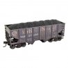 USRA 55-Ton 2-Bay Open Hopper - Kit -- Virginian 27020 (weathered, black), HO, Micro Trains Line 2500002