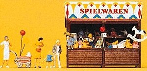 Game Booth -- Toy Game, HO, Preiser Kg 24692